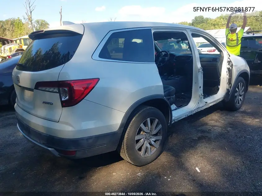2019 HONDA PILOT VIN 5FNYF6H57KB081877 — фото 4