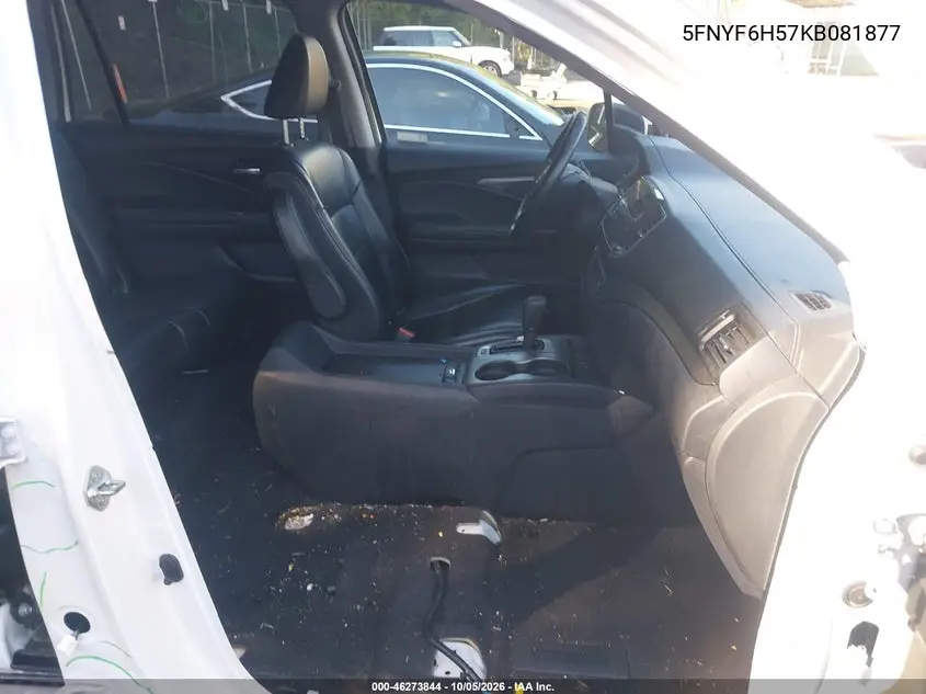 2019 HONDA PILOT VIN 5FNYF6H57KB081877 — фото 5