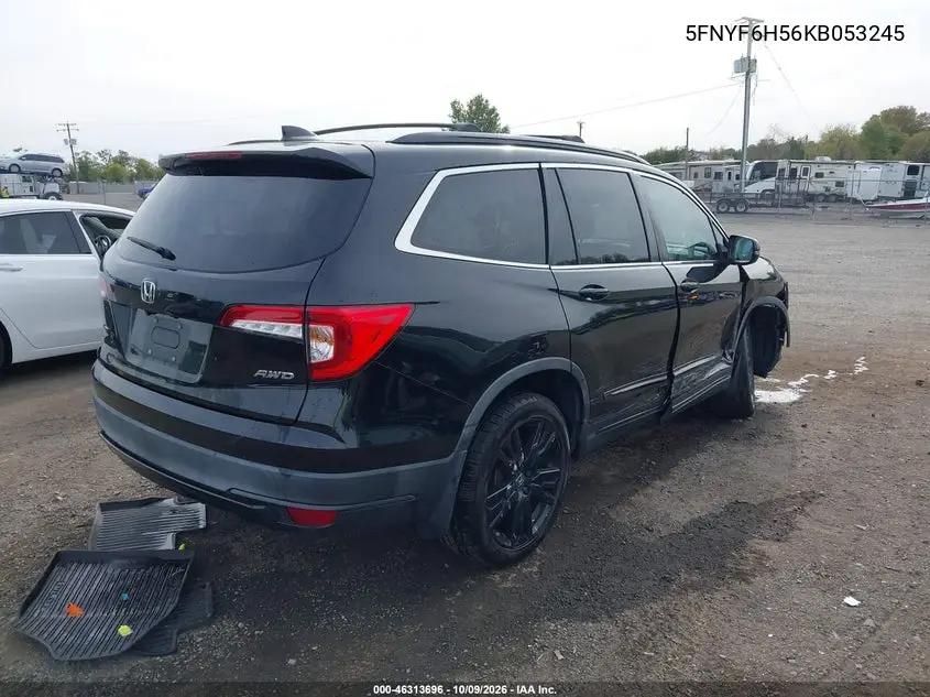 2019 HONDA PILOT VIN 5FNYF6H56KB053245 — фото 4