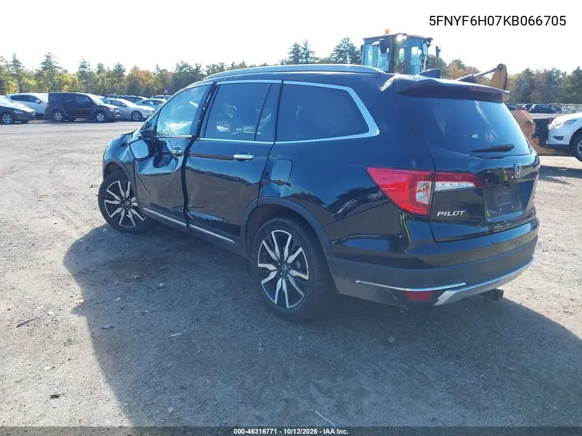 2019 HONDA PILOT VIN 5FNYF6H07KB066705 — фото 3