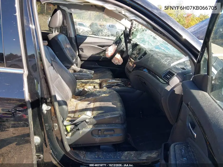 2019 HONDA PILOT VIN 5FNYF6H07KB066705 — фото 5