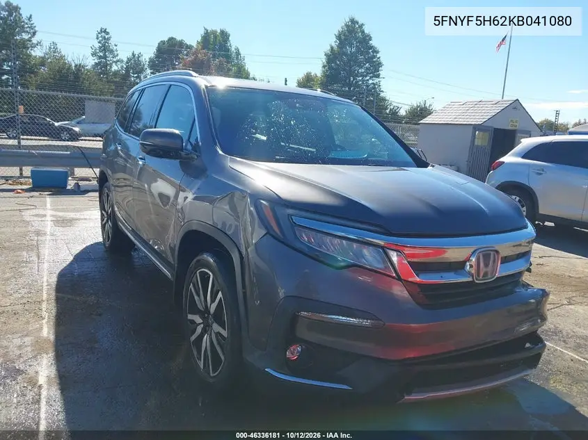 HONDA PILOT 2019, VIN 5FNYF5H62KB041080