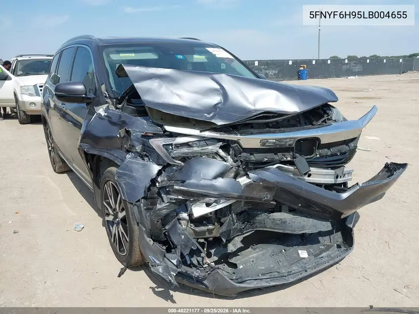 2020 HONDA PILOT VIN 5FNYF6H95LB004655 — фото 2