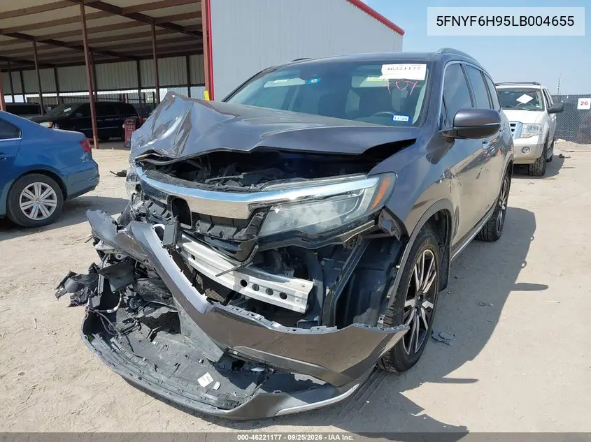 2020 HONDA PILOT VIN 5FNYF6H95LB004655 — фото 3