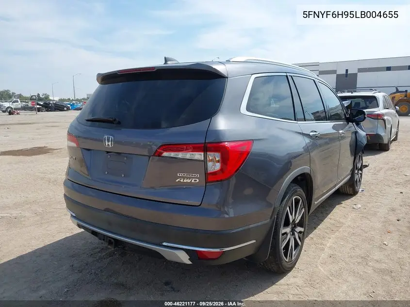 2020 HONDA PILOT VIN 5FNYF6H95LB004655 — фото 5