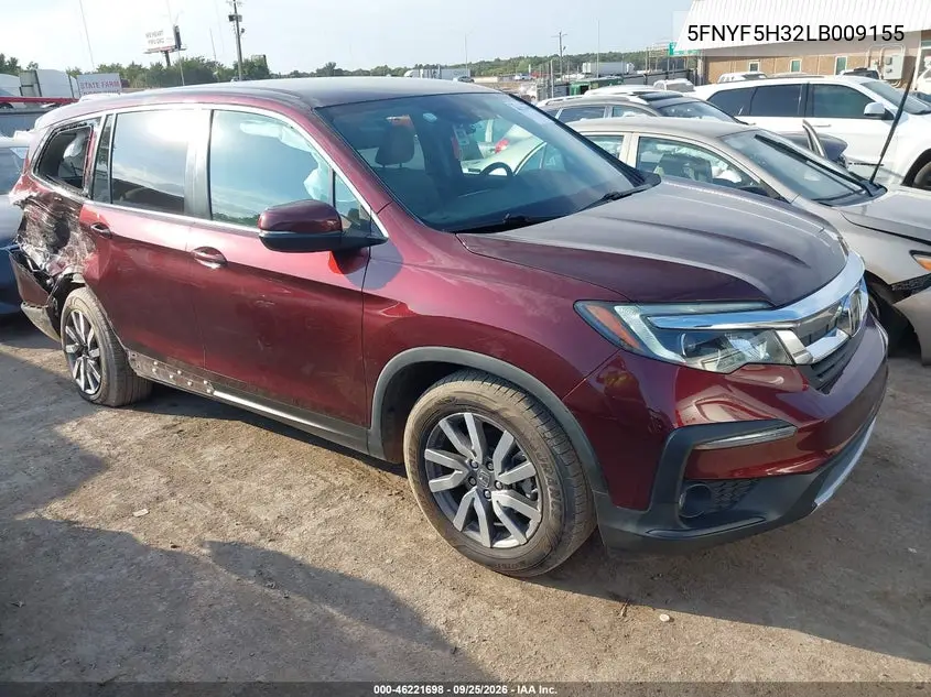 HONDA PILOT 2020, VIN 5FNYF5H32LB009155