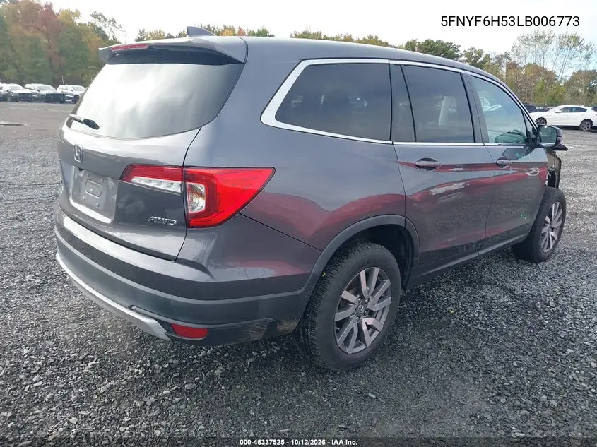 2020 HONDA PILOT VIN 5FNYF6H53LB006773 — фото 4