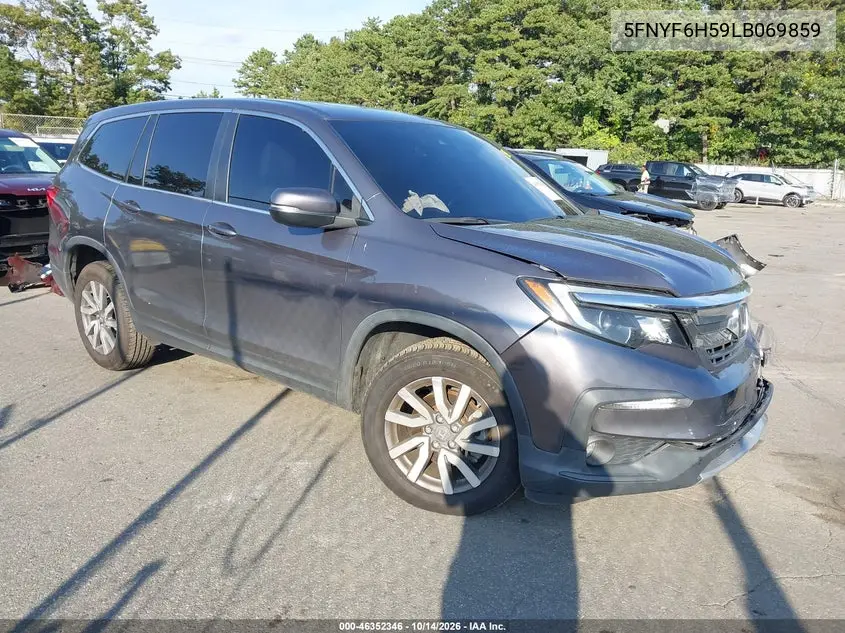 HONDA PILOT 2020, VIN 5FNYF6H59LB069859