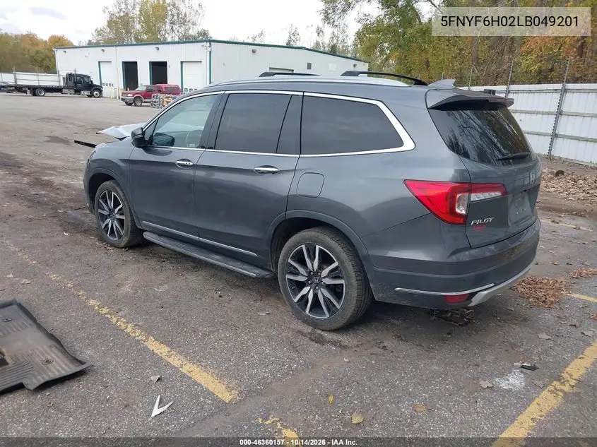 2020 HONDA PILOT VIN 5FNYF6H02LB049201 — фото 3