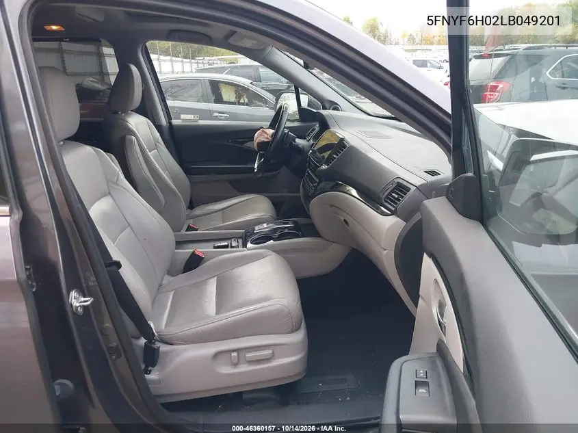 2020 HONDA PILOT VIN 5FNYF6H02LB049201 — фото 5