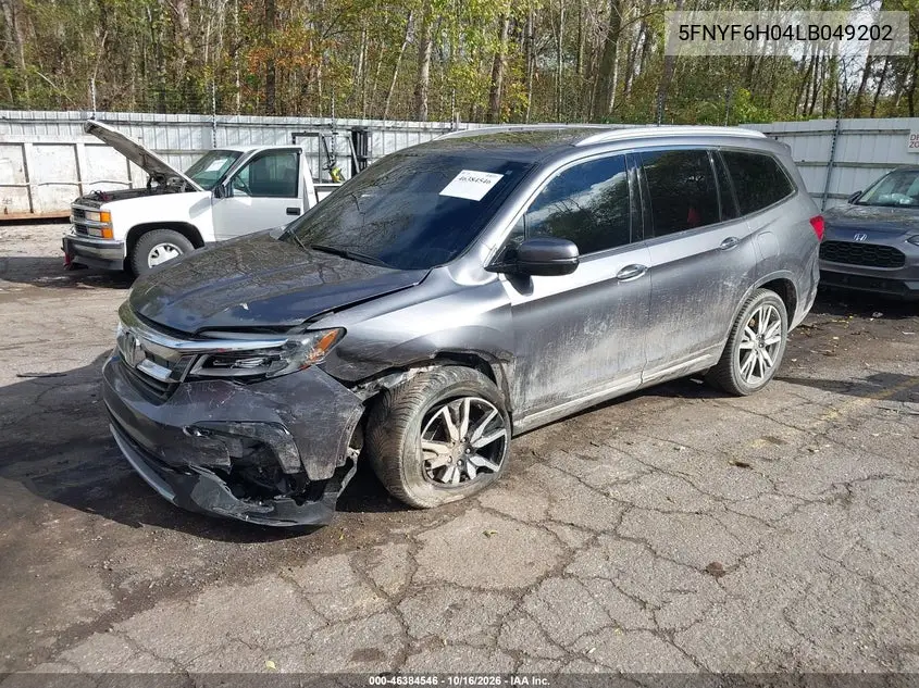 2020 HONDA PILOT VIN 5FNYF6H04LB049202 — фото 2