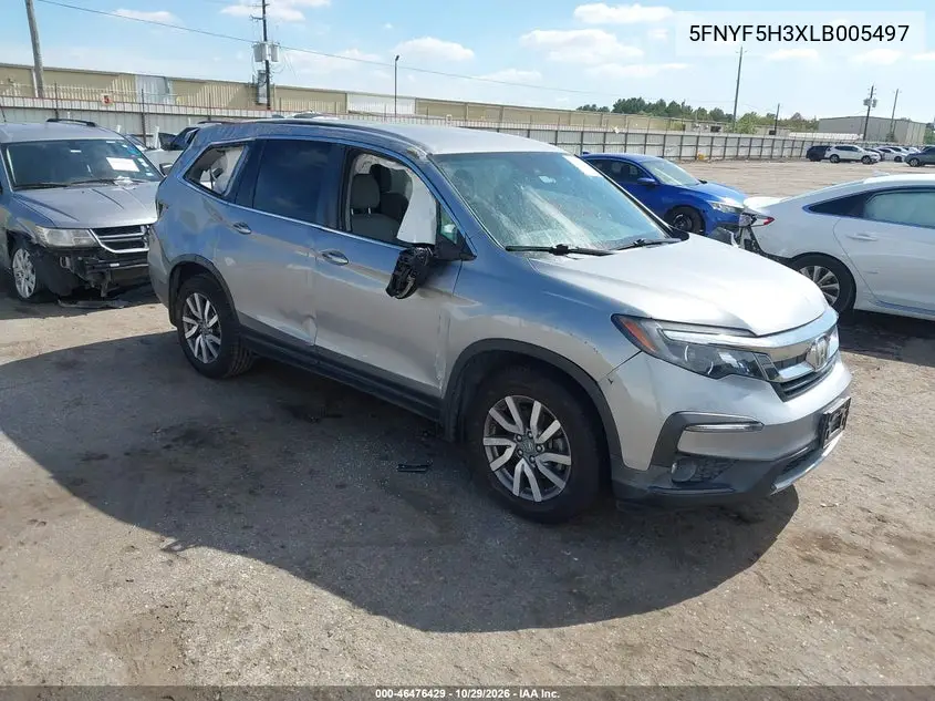 HONDA PILOT 2020, VIN 5FNYF5H3XLB005497