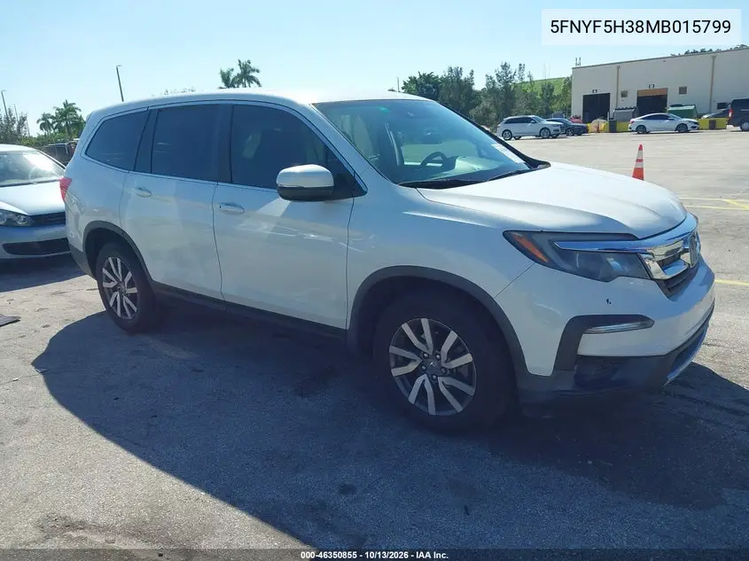 HONDA PILOT 2021, VIN 5FNYF5H38MB015799