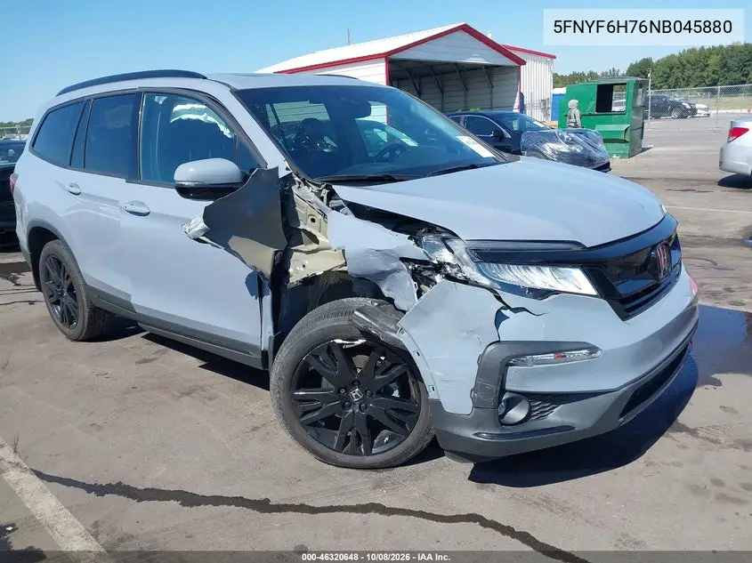 HONDA PILOT 2022, VIN 5FNYF6H76NB045880