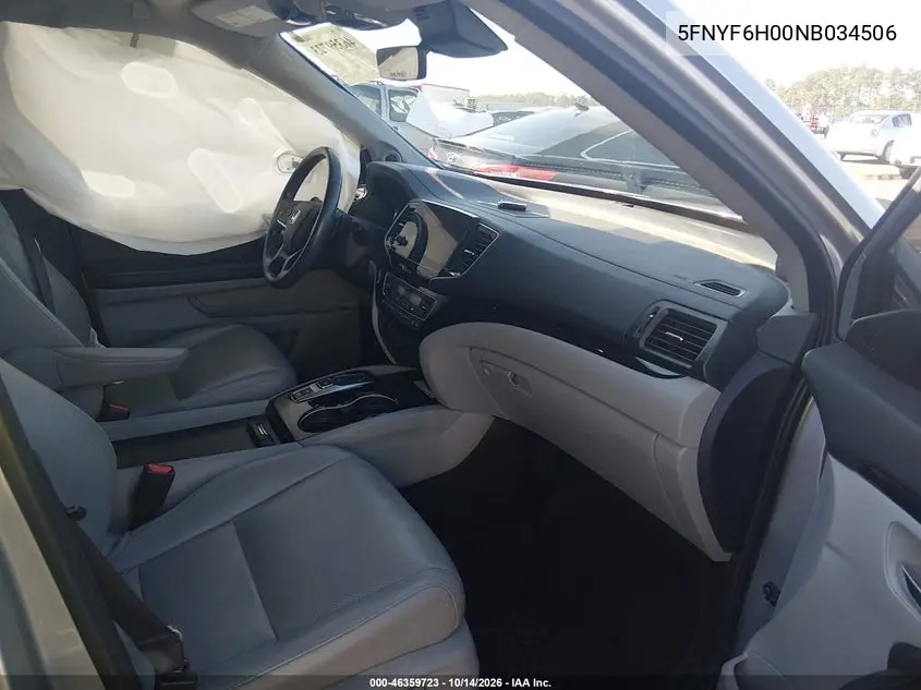 2022 HONDA PILOT VIN 5FNYF6H00NB034506 — фото 5