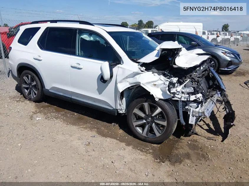 HONDA PILOT 2023, VIN 5FNYG2H74PB016418