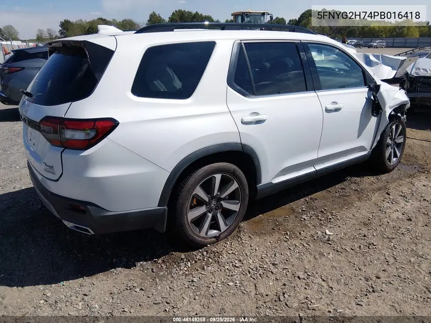 2023 HONDA PILOT VIN 5FNYG2H74PB016418 — фото 4