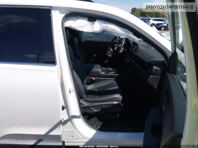 2023 HONDA PILOT VIN 5FNYG2H74PB016418 — фото 5
