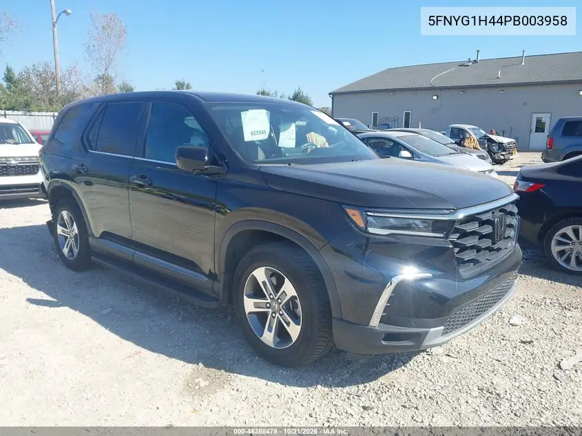 HONDA PILOT 2023, VIN 5FNYG1H44PB003958