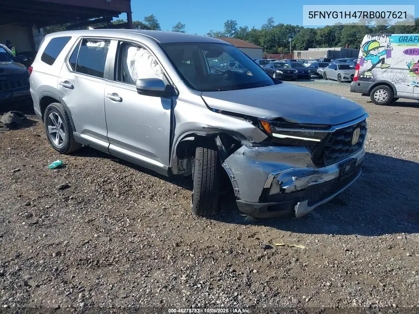 HONDA PILOT 2024, VIN 5FNYG1H47RB007621