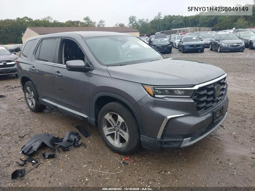 HONDA PILOT 2025, VIN 5FNYG1H42SB049149
