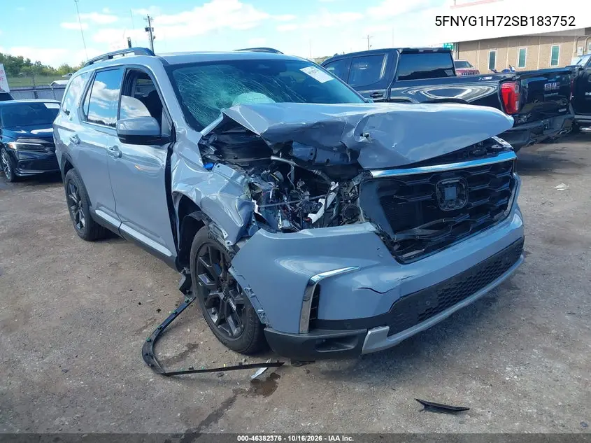 HONDA PILOT 2025, VIN 5FNYG1H72SB183752