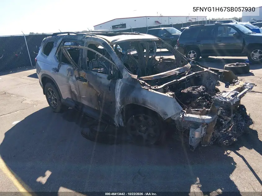 HONDA PILOT 2025, VIN 5FNYG1H67SB057930