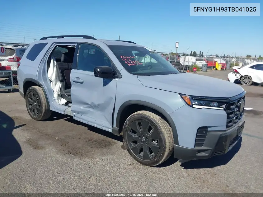 HONDA PILOT 2026, VIN 5FNYG1H93TB041025