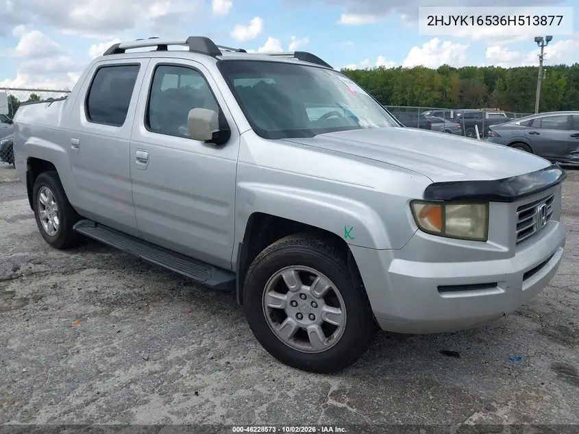 HONDA RIDGELINE 2006, VIN 2HJYK16536H513877