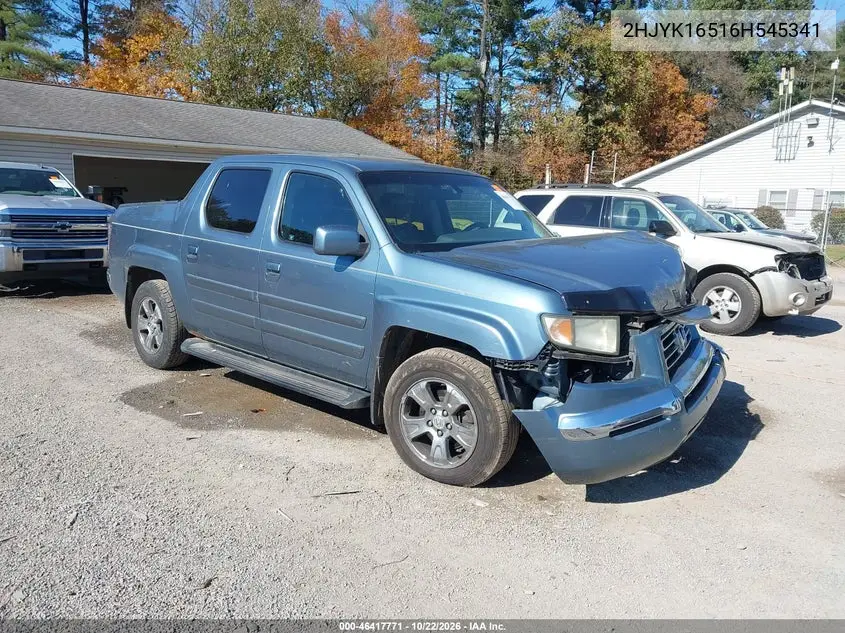 HONDA RIDGELINE 2006, VIN 2HJYK16516H545341