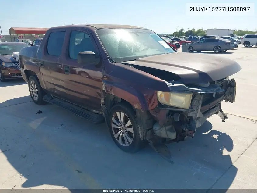 HONDA RIDGELINE 2007, VIN 2HJYK16277H508897