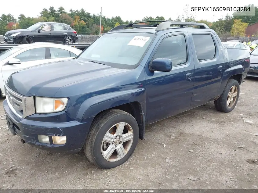 2009 HONDA RIDGELINE VIN 5FPYK16509B103284 — фото 2