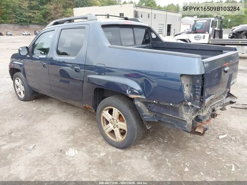 2009 HONDA RIDGELINE VIN 5FPYK16509B103284 — фото 3
