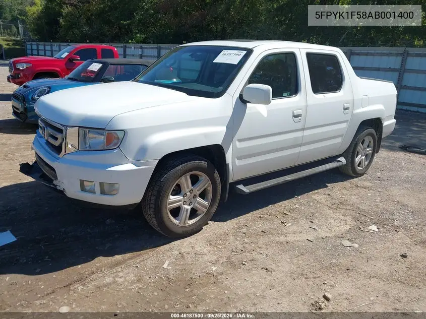 2010 HONDA RIDGELINE VIN 5FPYK1F58AB001400 — фото 2