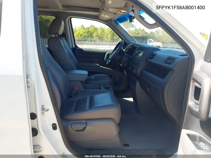 2010 HONDA RIDGELINE VIN 5FPYK1F58AB001400 — фото 5
