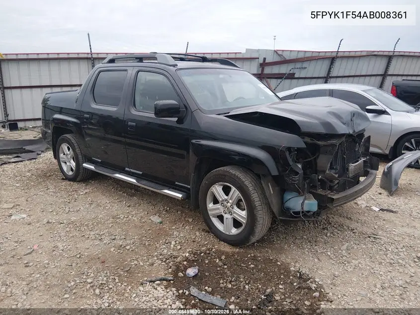 HONDA RIDGELINE 2010, VIN 5FPYK1F54AB008361
