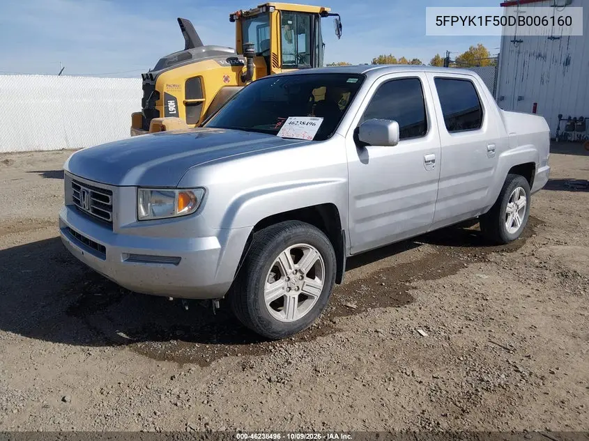 2013 HONDA RIDGELINE VIN 5FPYK1F50DB006160 — фото 2