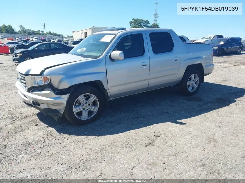 2013 HONDA RIDGELINE VIN 5FPYK1F54DB019039 — фото 2