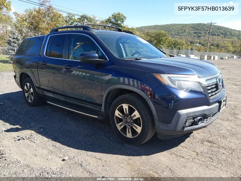 HONDA RIDGELINE 2017, VIN 5FPYK3F57HB013639