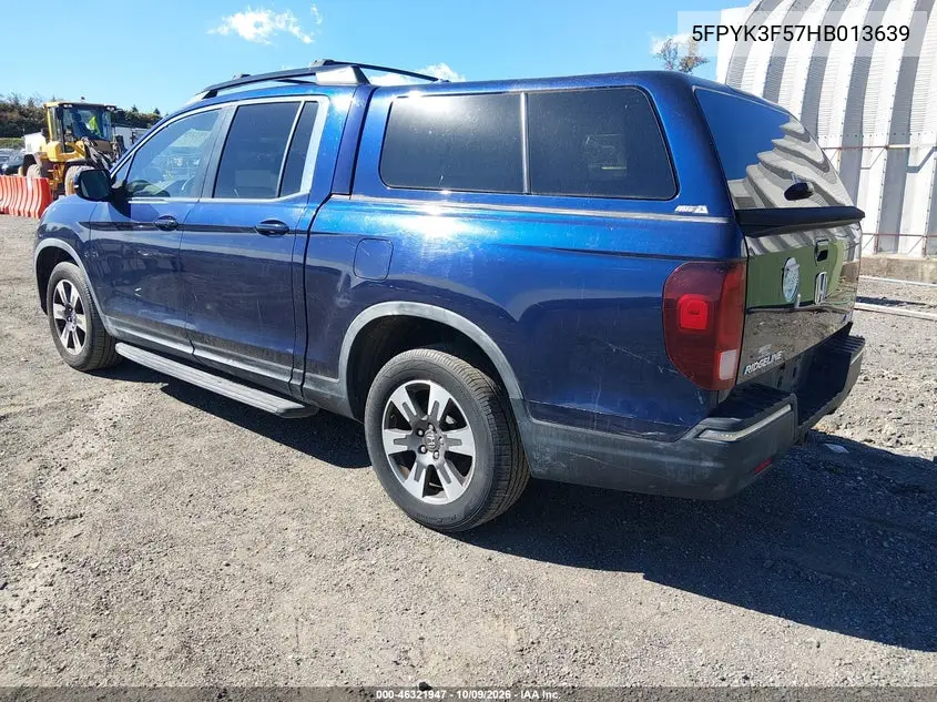 2017 HONDA RIDGELINE VIN 5FPYK3F57HB013639 — фото 3