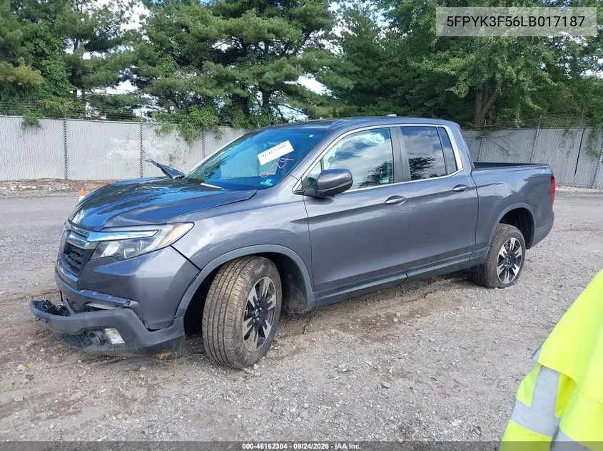 2020 HONDA RIDGELINE VIN 5FPYK3F56LB017187 — фото 2