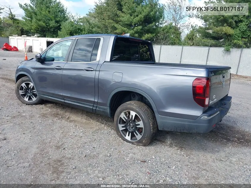 2020 HONDA RIDGELINE VIN 5FPYK3F56LB017187 — фото 3
