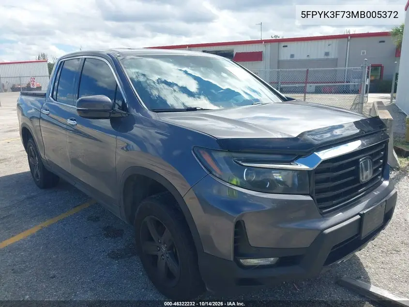 HONDA RIDGELINE 2021, VIN 5FPYK3F73MB005372