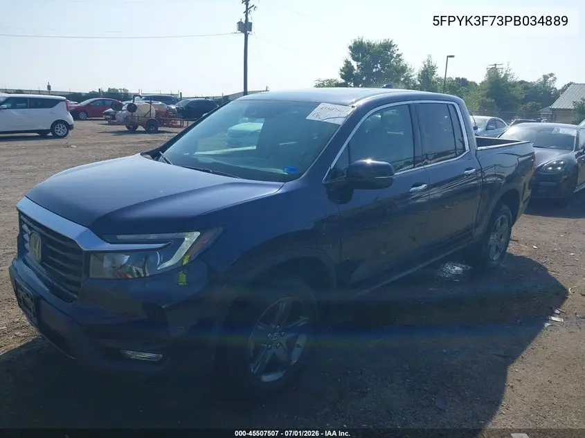 2023 HONDA RIDGELINE VIN 5FPYK3F73PB034889 — фото 2