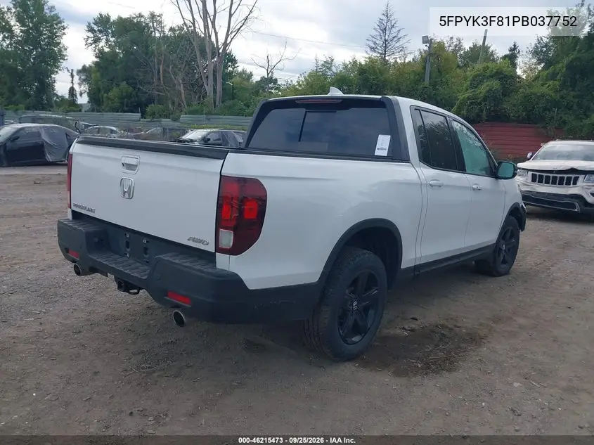 2023 HONDA RIDGELINE VIN 5FPYK3F81PB037752 — фото 4