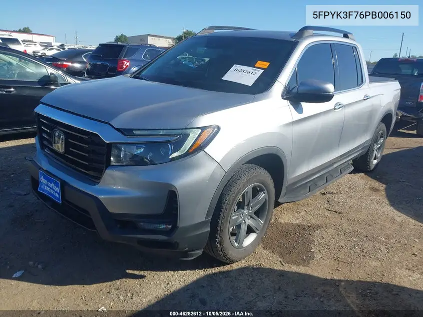 2023 HONDA RIDGELINE VIN 5FPYK3F76PB006150 — фото 2