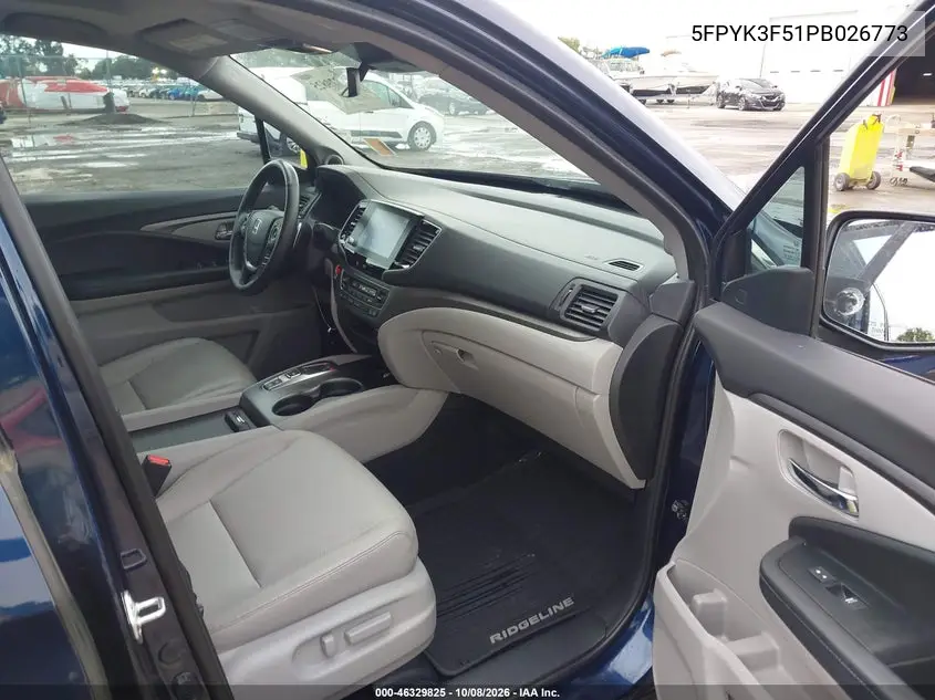 2023 HONDA RIDGELINE VIN 5FPYK3F51PB026773 — фото 5