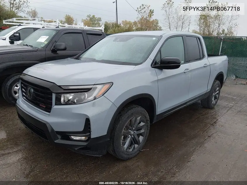 2023 HONDA RIDGELINE VIN 5FPYK3F14PB067718 — фото 2