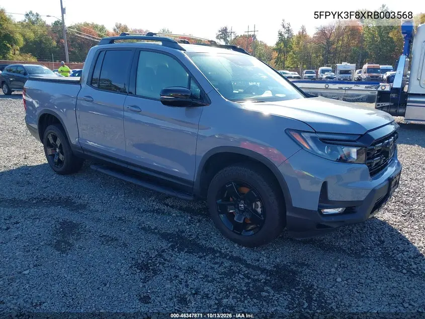 HONDA RIDGELINE 2024, VIN 5FPYK3F8XRB003568