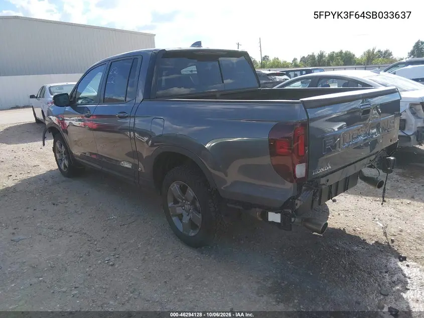 2025 HONDA RIDGELINE VIN 5FPYK3F64SB033637 — фото 3
